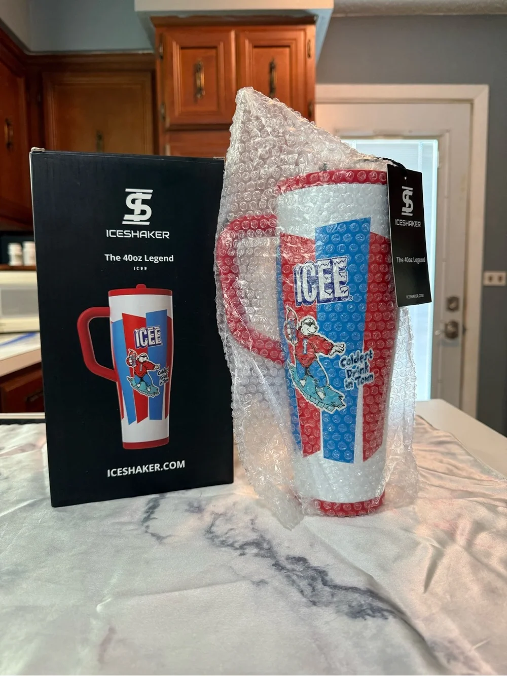 ICEE Red & Blue 40oz Travel Mug by ICEE - Insulated Handle Tumbler